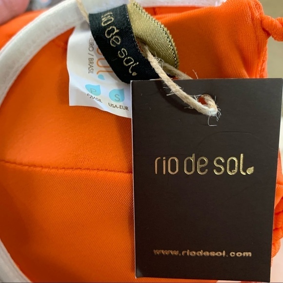Rio Del Sol St. Tropez Tangerine Bikini Top Small - Picture 7 of 9